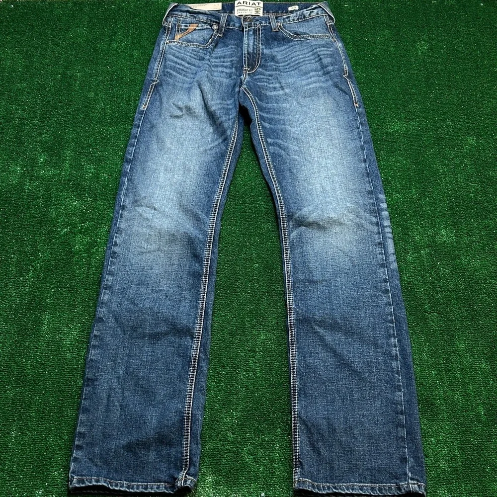 New Ariat M5 Madera TekStretch Straight Fit Leg Jeans Men Heath 30/36